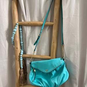 Juicy Couture Crossbody Hobo Mini Purse Bag Blue Traveler Aqua Teal